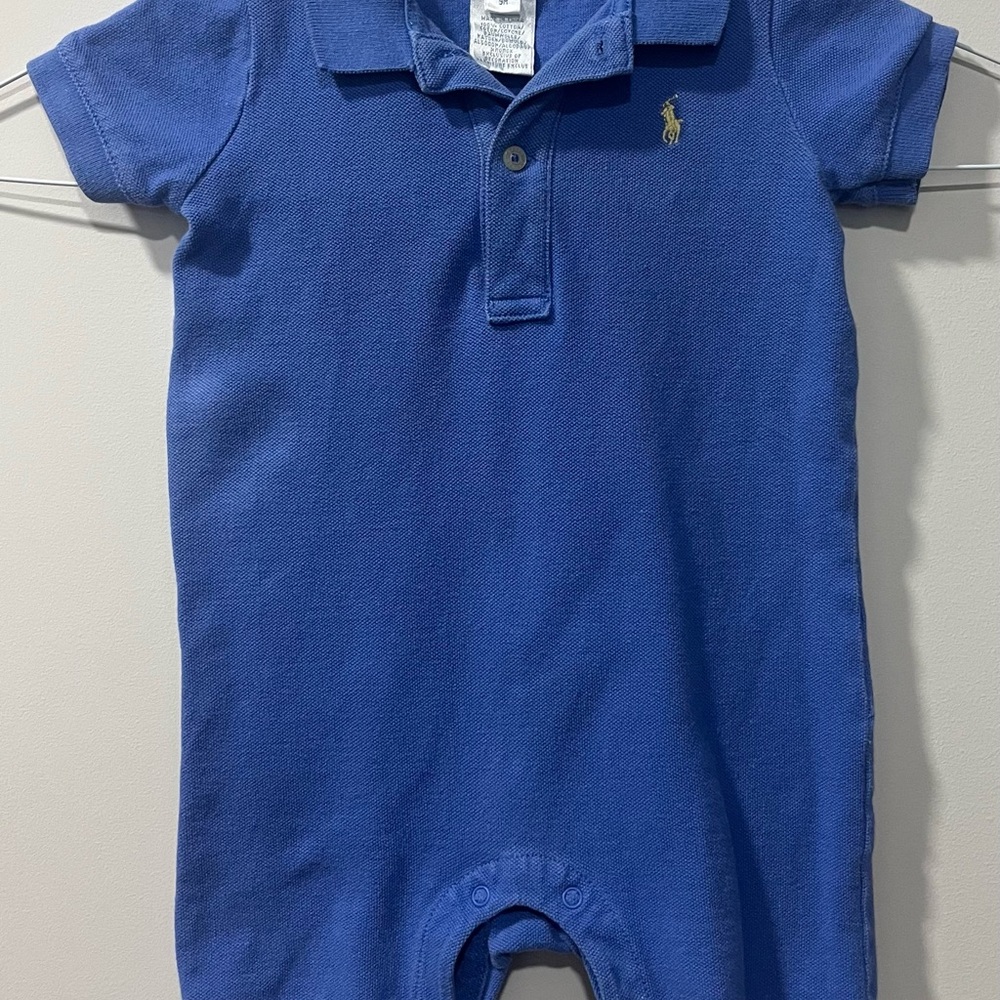 Ralph Lauren Blue Polo Romper
